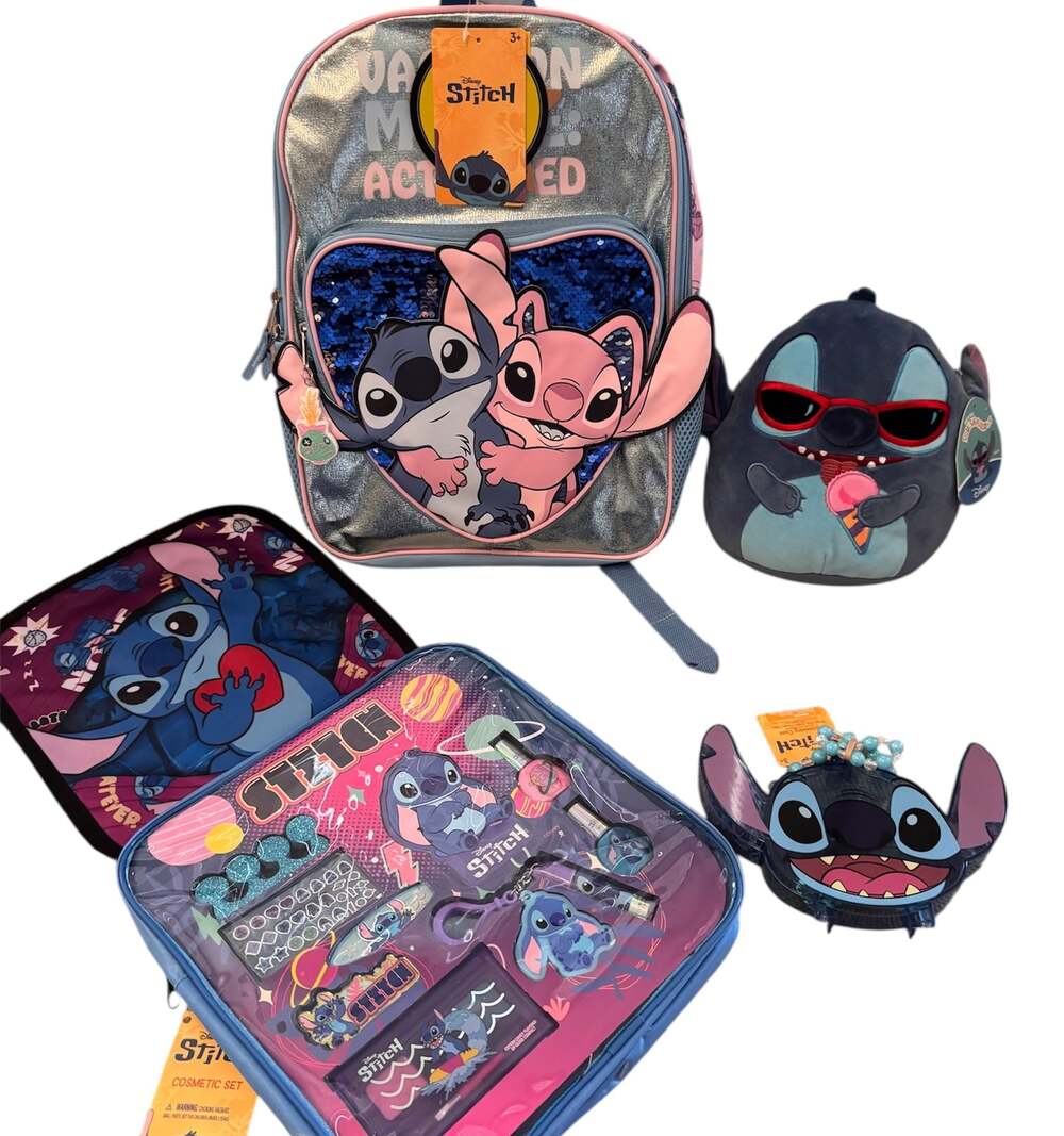 Disney Stitch 3-Piece Backpack Cosmetic Makeup Set for Girls